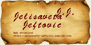 Jelisaveta Jeftović vizit kartica